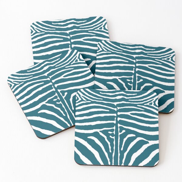 Artikelvorschau, Zebra Wild Animal Print 258 Teal entworfen und verkauft von tonymagnerart.