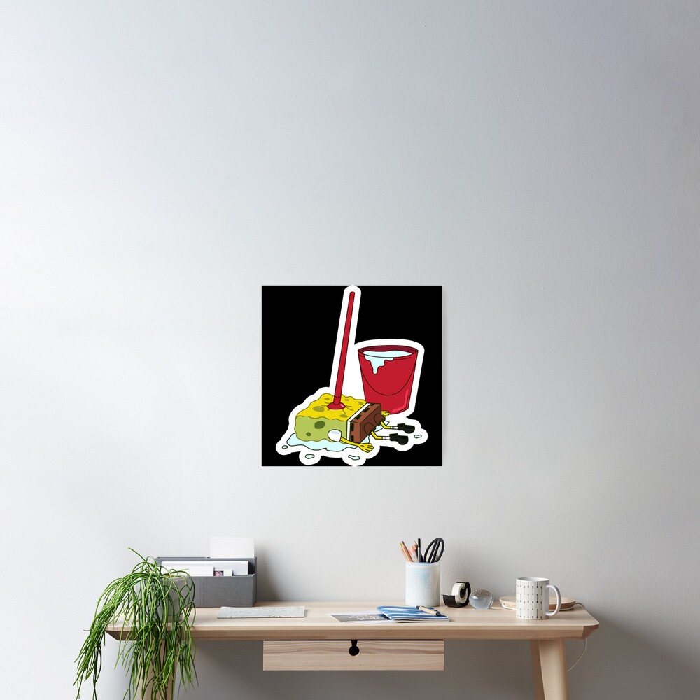 "SpongeBob Mop" Poster for Sale by Stokesk Redbubble