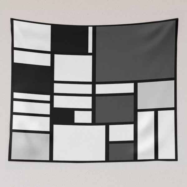 Item preview, piet mondrian - Composition with,grey,black,white, designed and sold by Olivia-One.