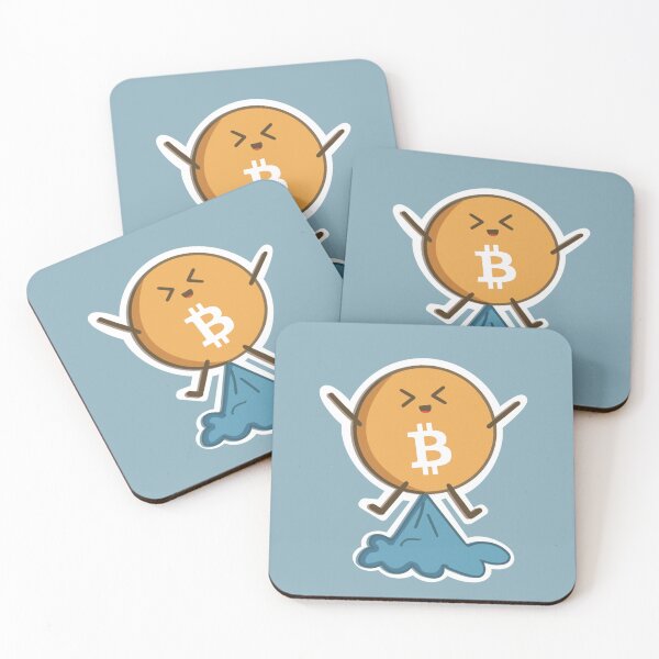 Item preview, Crypto Cute kawaii Bitcoin coin - to the moon designed and sold by Crypmetal.