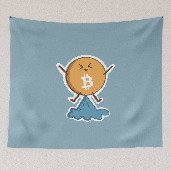 Item preview, Crypto Cute kawaii Bitcoin coin - to the moon designed and sold by Crypmetal.