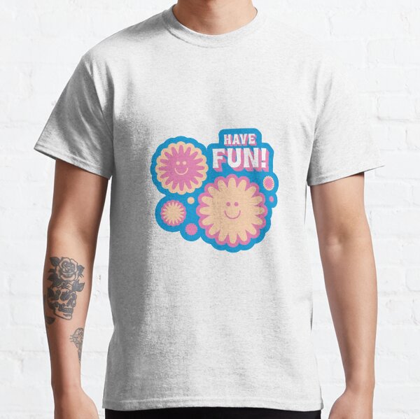 Retro Smiley Flowers Classic T-Shirt
