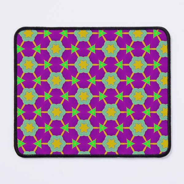 Item preview, Triangle Entangle in Purple, Green and Yellow  - Repeat Pattern designed and sold by LaRoach Digital Arts.
