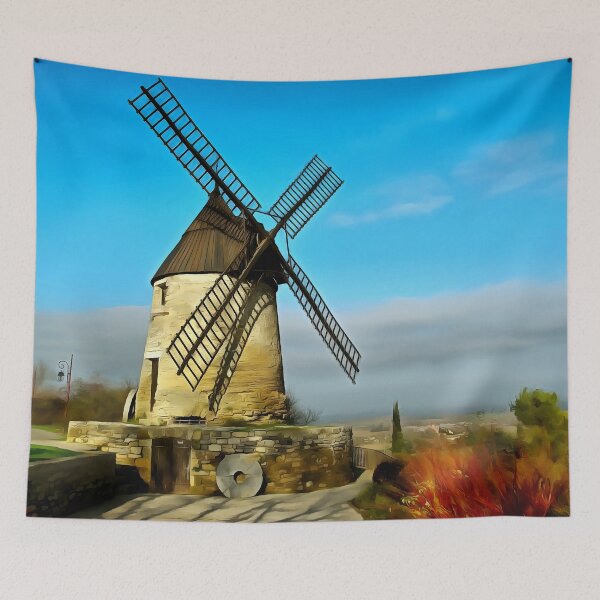Item preview,  Castelnaudary Windmill (Painting) designed and sold by cmphotographs.