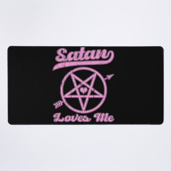 Item preview, Satan Loves Me! Funny Satanic Devil Worship Design, Pentagram & Heart designed and sold by Proverbial Wisdom Design.