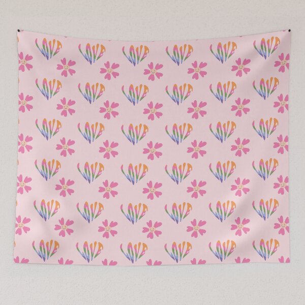 Artikelvorschau, Groovy 60's 70's Love Heart Flower Retro Vintage Pattern entworfen und verkauft von bolimj.