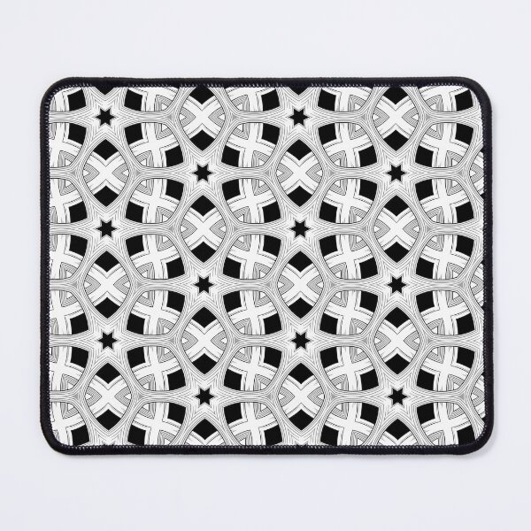 Item preview, Futuristic Black, White and Gray Repeat Pattern designed and sold by LaRoach Digital Arts.