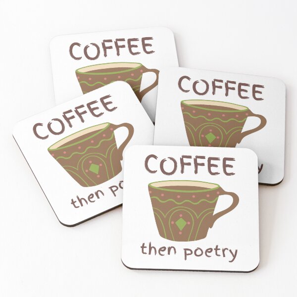 Item preview, Coffee Then Poetry For Bookworm Caffeine Addict designed and sold by IceCreamMuseum.