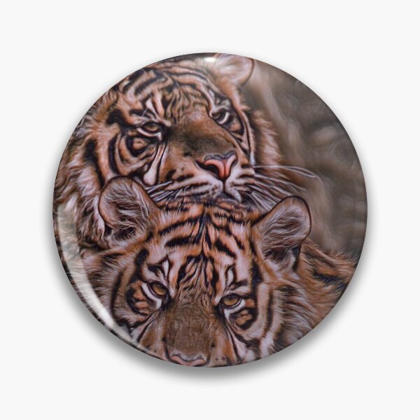 Item preview, Painted Abstract Tigers designed and sold by HappyLifeCreate.