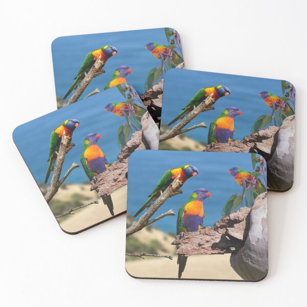 Item preview, Rainbow Lorikeet Love, Australian Birds, Bright and Colorful Birds with personality and sparkle designed and sold by Orianah.