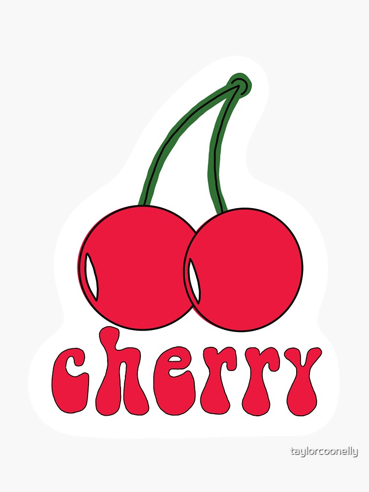"Cherry Word Art" Sticker for Sale by taylorcoonelly Redbubble