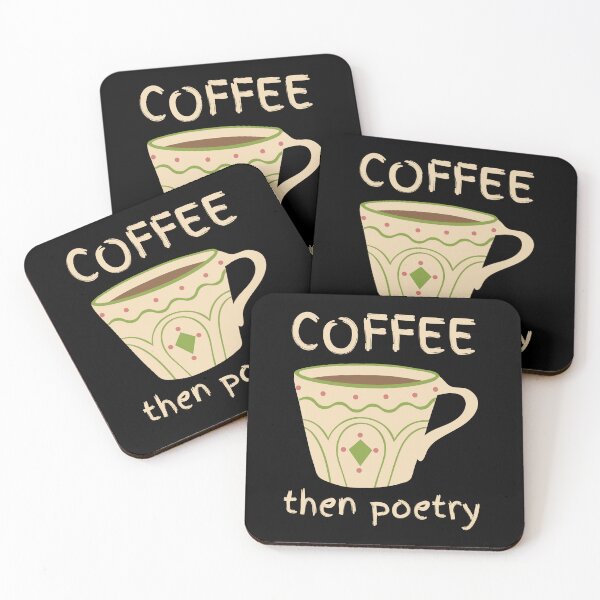 Artikelvorschau, Coffee Then Poetry Literary Caffeine Addict Motto entworfen und verkauft von IceCreamMuseum.