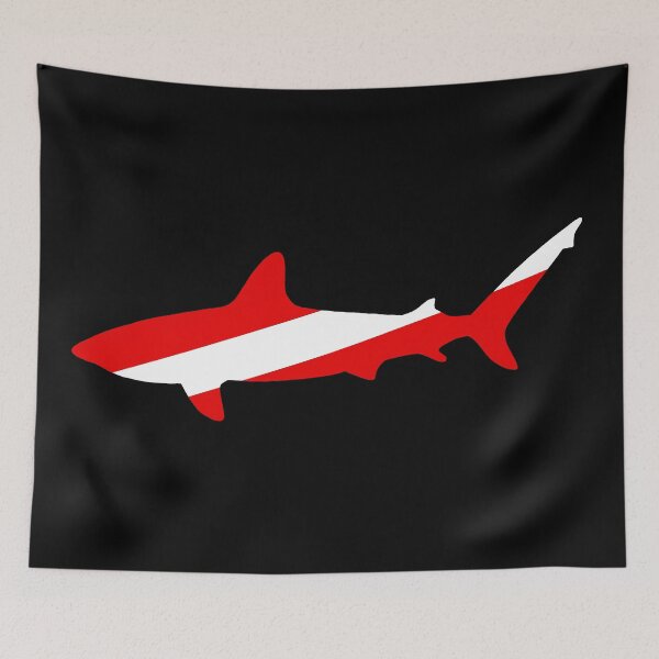 Item preview, Shark Silhouette Dive Flag designed and sold by J-Bat.
