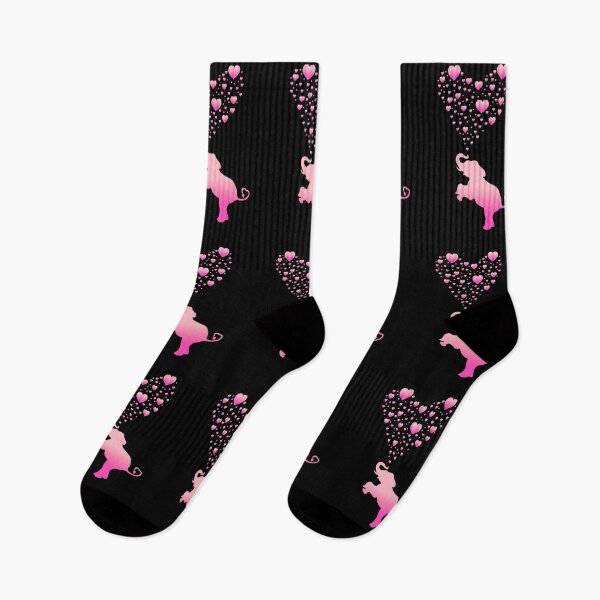 Artikelvorschau, Elefant mit rosa Herzblasen entworfen und verkauft von Deborah Camp.