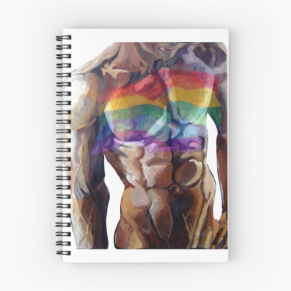 Artikelvorschau, Male torso with pride flag  entworfen und verkauft von Arteastes.