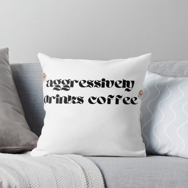 Item preview, *aggressively drinks coffee* Sticker coffee lovers. designed and sold by Ahmed Fikri.