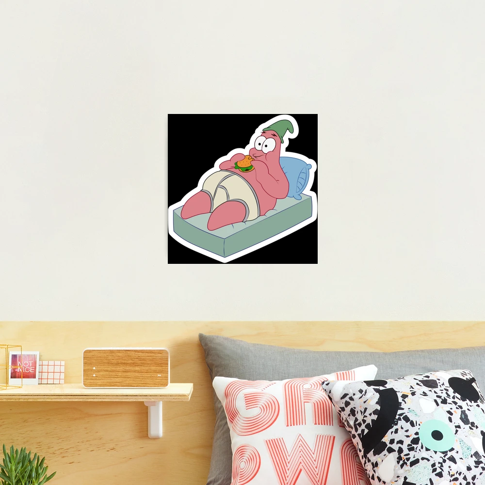 Patrick Star Eating Burger | Photographic Print