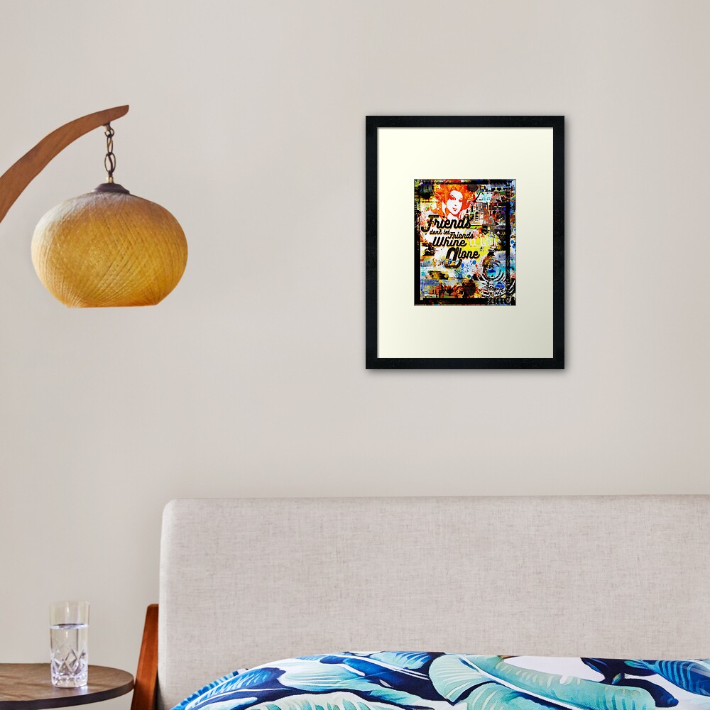 WHINE ALONE Framed Art Print