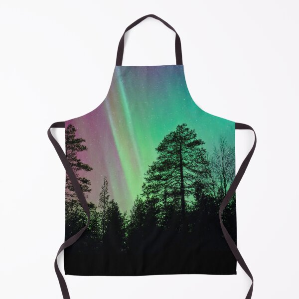 Item preview, Northern Lights Over The Forest, Beautiful Northern Lights, Northern Lights Aesthetic, Green Northern Lights Painting designed and sold by Paintcorner.