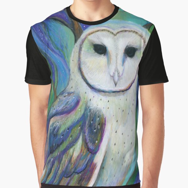 Barn Owl in a Fantasy Forest Graphic T-Shirt