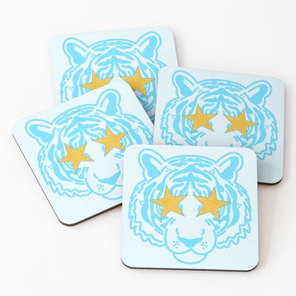 Artikelvorschau, Preppy blue and gold leopard  entworfen und verkauft von mollsdesignss.
