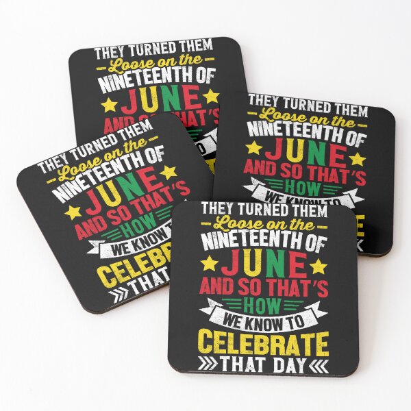Item preview, they Turned Them Loose on The Ninteenth of June Celebrate Day Freedom Tree America Flag Happy Life Apparel Essential Motivation Inspiration Joy Mood designed and sold by DesignByHeartUK.
