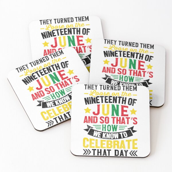 Item preview, they Turned Them Loose on The Ninteenth of June Celebrate Day Freedom Tree America Flag Happy Life Apparel Essential Motivation Inspiration Joy Mood designed and sold by DesignByHeartUK.