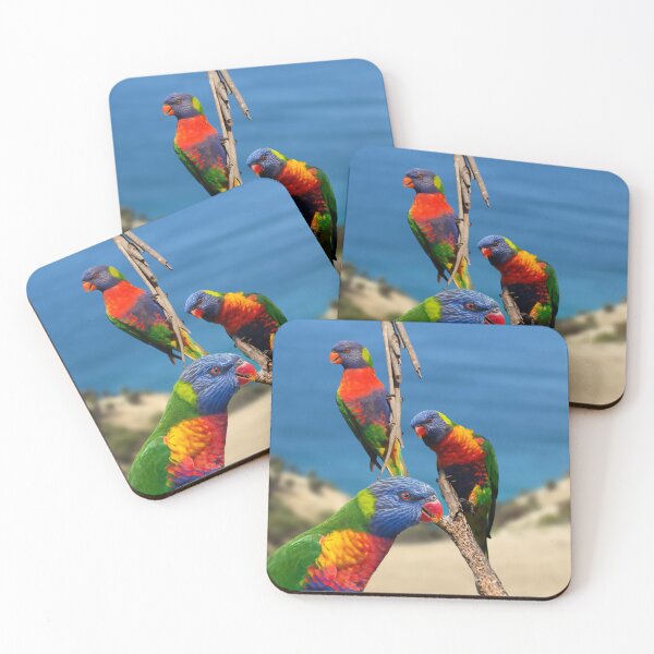 Item preview, Rainbow Lorikeet Love, Australian Birds, Bright and Colorful Birds with personality and sparkle designed and sold by Orianah.