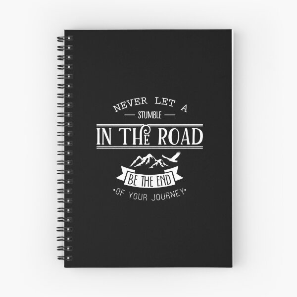 Aperçu de l'œuvre Never Let A Stumble In The Road Be The End Of Your Journey. Vintage Typography Motivational print with Quote. créée et vendue par Gomolach.
