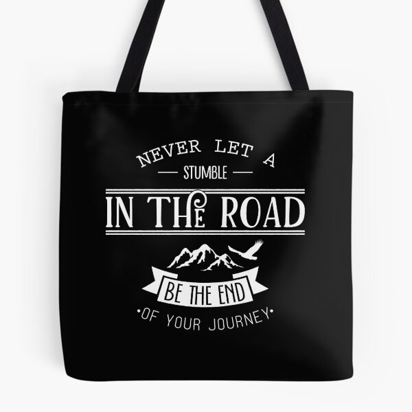 Item preview, Never Let A Stumble In The Road Be The End Of Your Journey. Vintage Typography Motivational print with Quote. designed and sold by Gomolach.