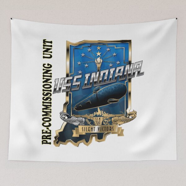 Item preview, SSN-789 PCU Indiana Crest for Light Colors designed and sold by Nikki SpaceStuffPlus.