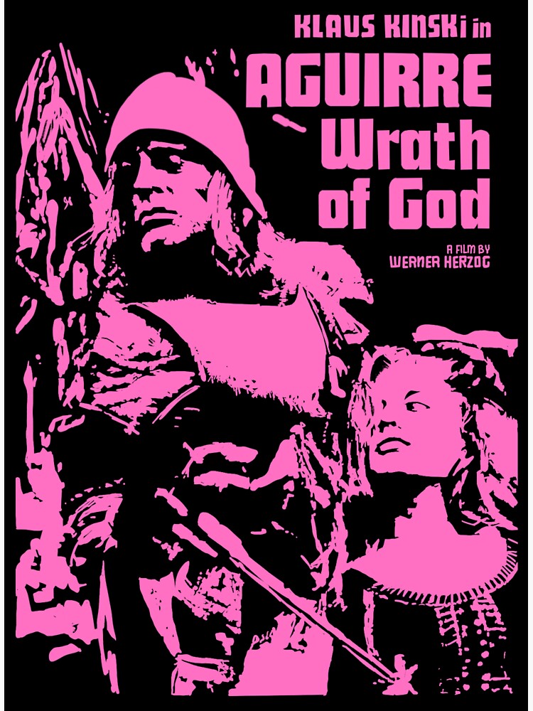 “LARGE aguirre wrath of god pink movie poster” Sticker for Sale by