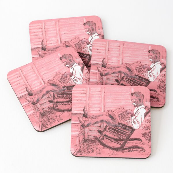 Item preview, An Old Cowboy Reading In His Rocking Chair On The Front Porch designed and sold by DonSylvester.