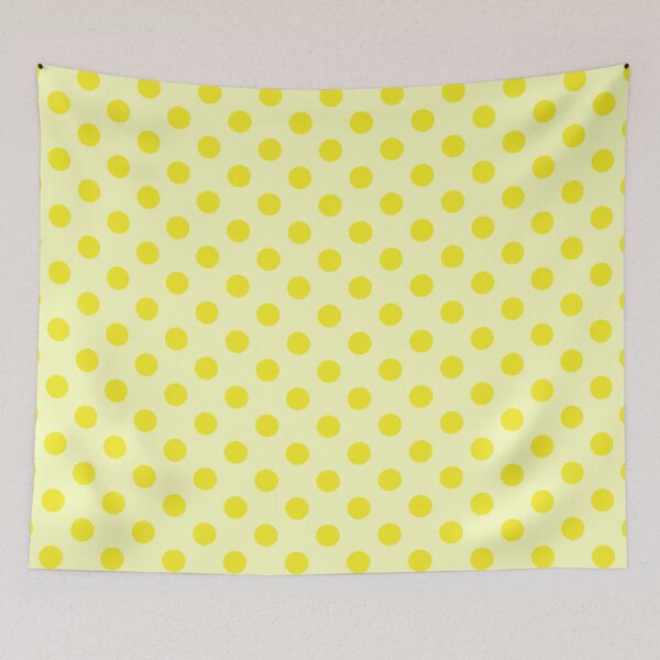 Artikelvorschau, Yellow Polka Dots on Pale Yellow Background entworfen und verkauft von burbankdesigns.
