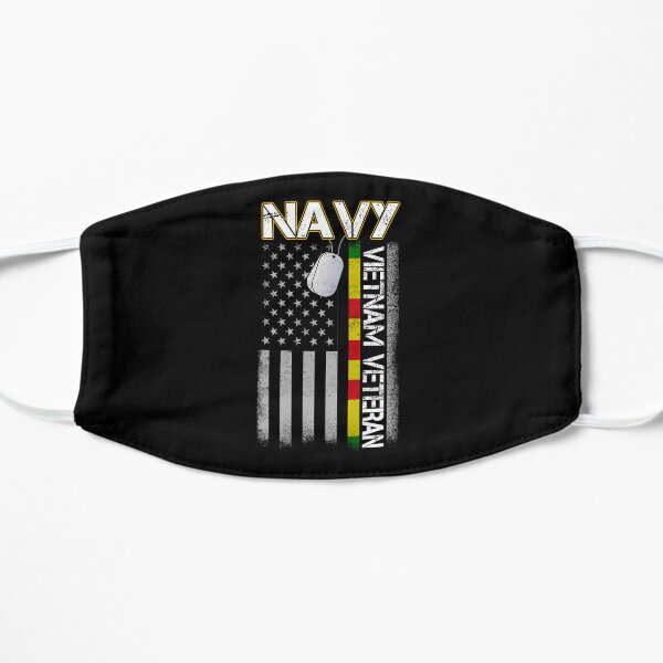Navy Vietnam Veteran American Flag Patriotic Veterans Day Flat Mask