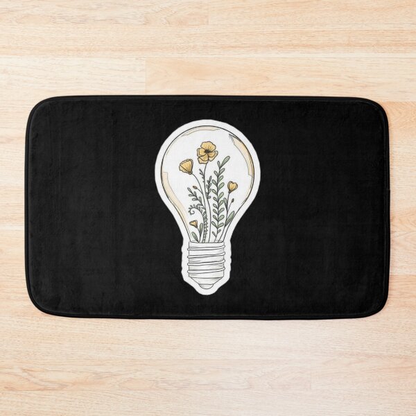 Item preview, Light Bulb with Yellow Flowers designed and sold by Nedskr.