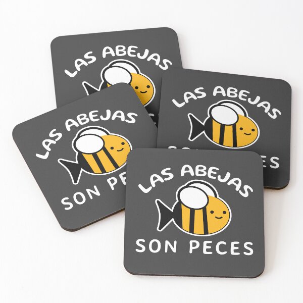 Item preview, "Bees are fish" in Spanish "Las abejas son peces" California designed and sold by Decamegashop.
