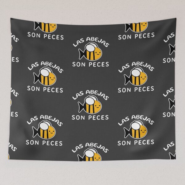 Item preview, "Bees are fish" in Spanish "Las abejas son peces" California designed and sold by Decamegashop.