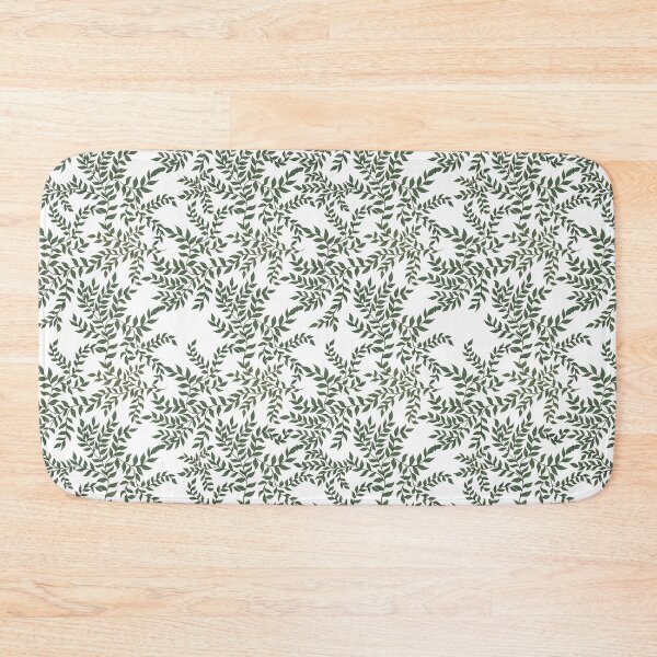 Item preview, Delicate Winding Vines (Green & White) designed and sold by Art by Kendra Crae.