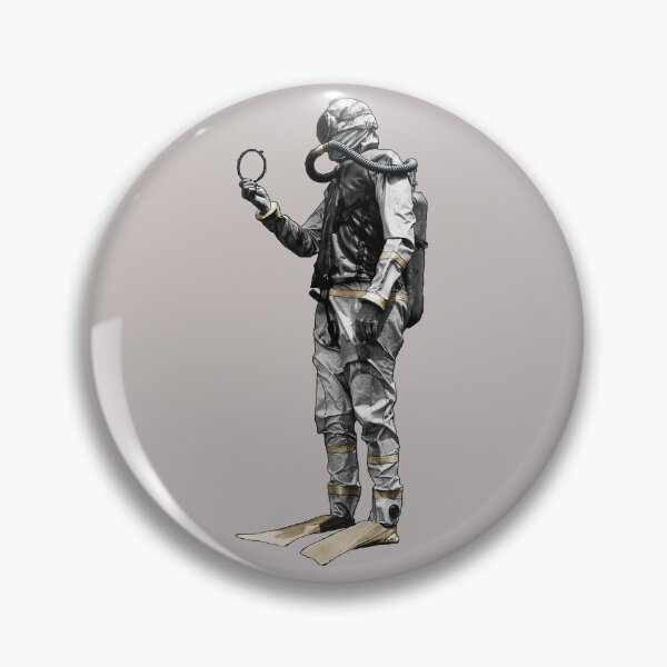 Item preview, Vintage Scuba Diving Diver with a Double Hose Regulator URM designed and sold by urmaddad.