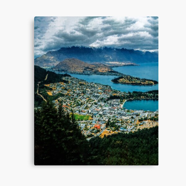 Item preview, Queenstown New Zealand Landscape, Aesthetic Queenstown New Zealand, Queenstown New Zealand Winter, Queenstown Southern Alps Mountains designed and sold by Paintcorner.
