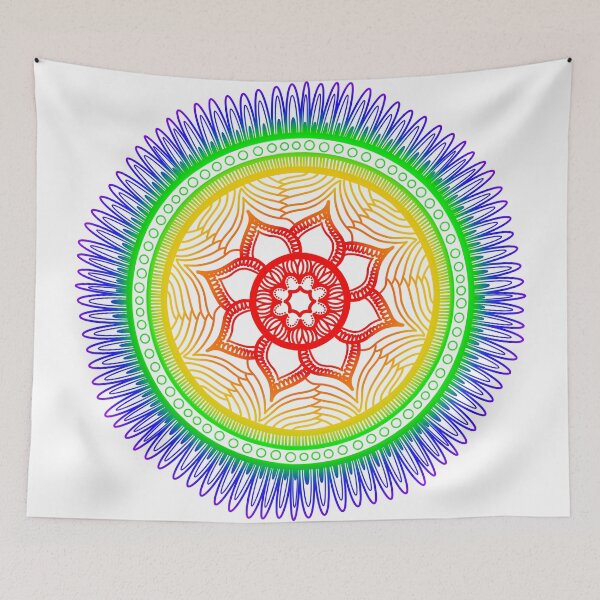 Item preview, Neon Rainbow Mandala 2 designed and sold by beckiixd.