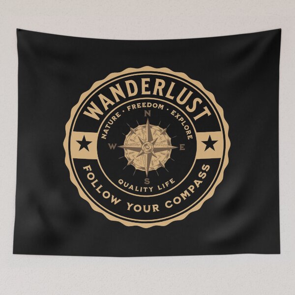 Item preview, Follow Your Compass Travel Explore Nature Wanderlust designed and sold by CattlettArt.