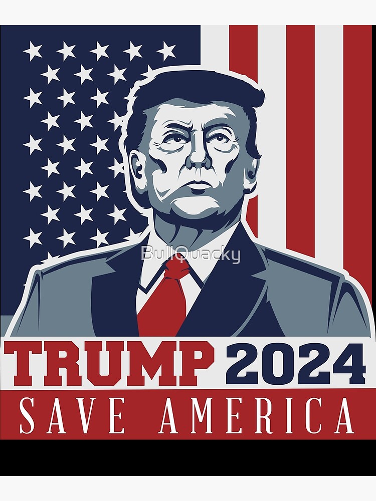 "Save America Trump President 2024 Election Vintage American Flag