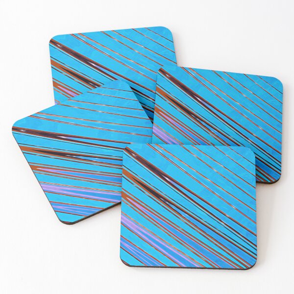 Item preview, Beautiful Aqua with Stripes Design  designed and sold by FancyFriendship.