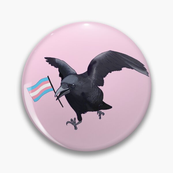 Item preview, Transgender Pride Crow Friend designed and sold by Josie Richey.