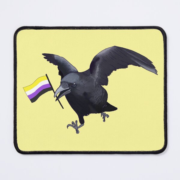 Item preview, Nonbinary Pride Crow Friend designed and sold by Josie Richey.