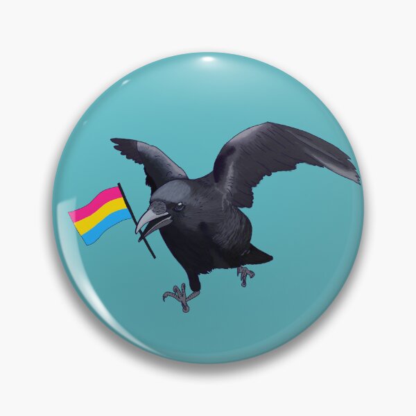 Item preview, Pansexual Pride Crow Friend designed and sold by Josie Richey.