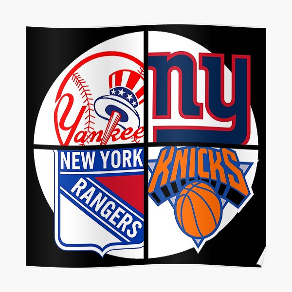 NEW YORK SPORTS TEAMS 20x30 Sports Nets Islanders Jets Mets Poster