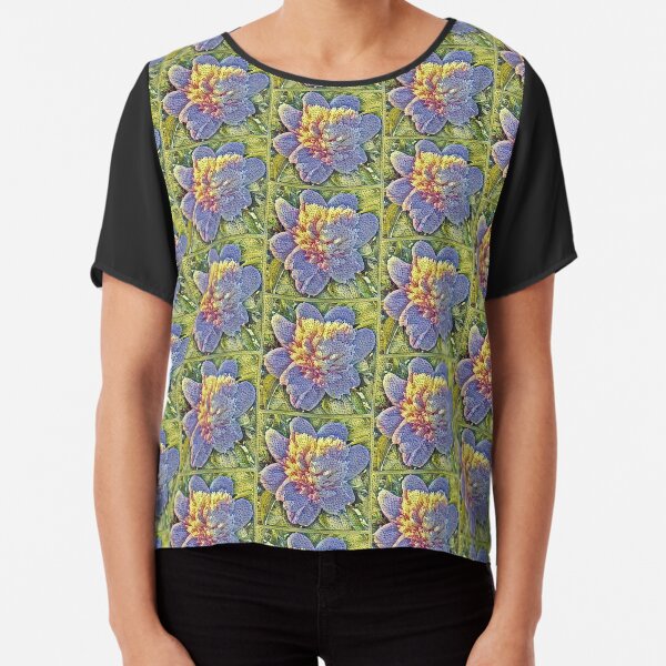 Flower from my yard digital art Chiffon Top